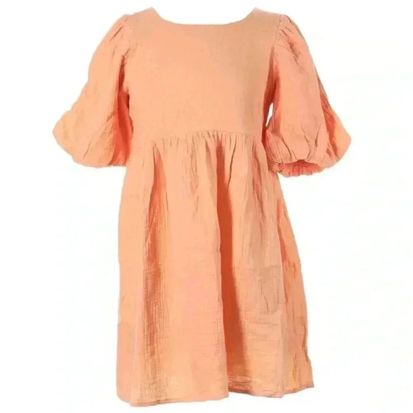 Small MABLE Renee Puff Sleeve Babydoll Dress - Picture 1 of 7